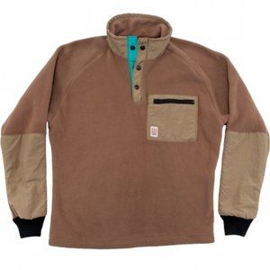 Topo Designs Fleece Pullover Jacket Men's S Snap Made in USA Overcoat S